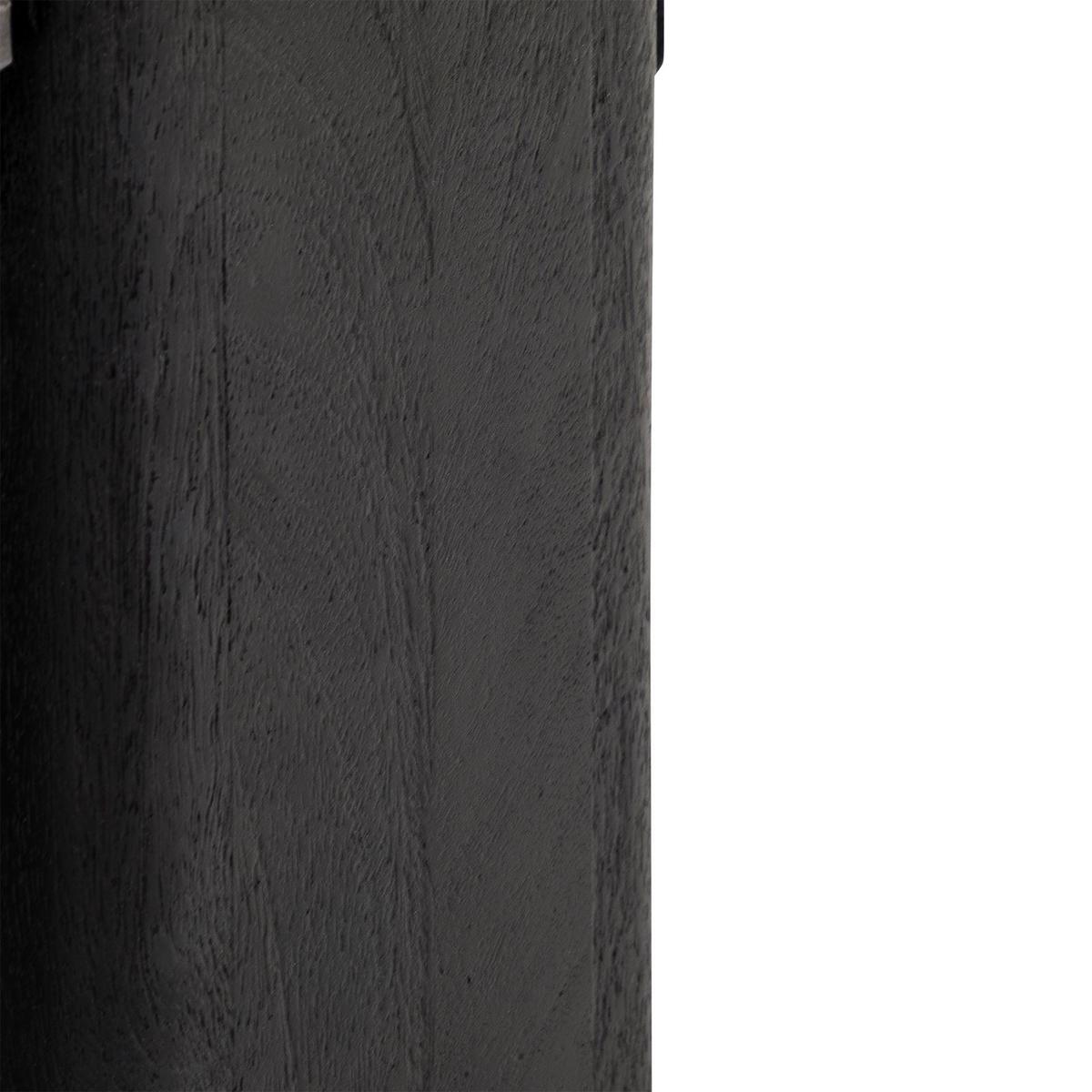 COUCHTISCHSET SURAT/DELHI 2er Set beige/schwarz - Beige/Schwarz, Holz/Naturmaterialen (60/100/27cm) - IDIMEX