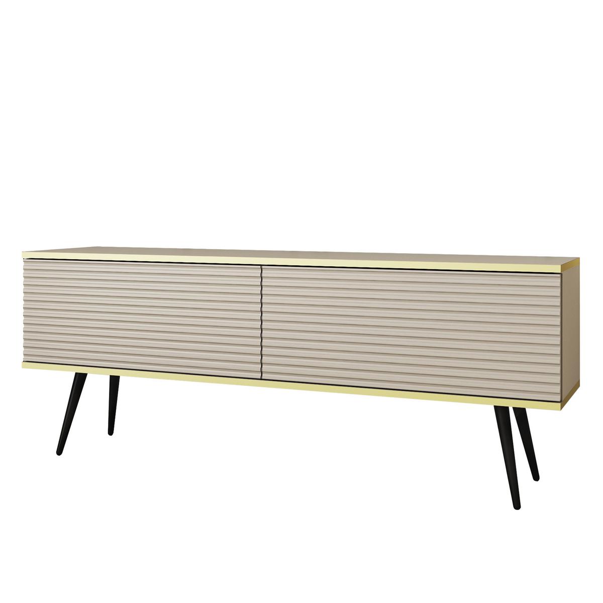 LOWBOARD VENEZIA 135/30/32 cm, Beige - Beige, Holzwerkstoff (135/30/32cm) - MASSENO