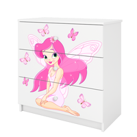 KOMMODE Babydreams Elfe II 81/81/41 - Weiß, Holzwerkstoff (81/81/41cm) - RAUMHIRSCH FURNITURE