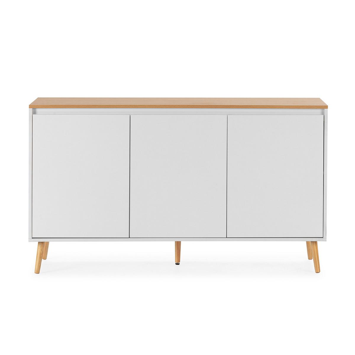 SIDEBOARD Desi 3 türen Weiß - Weiß, Holzwerkstoff (140/80/40cm)