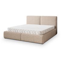 POLSTERBETT FELURO 180x200 cm mit Bettkästen - Beige - Beige, Holz (180/200cm) - MASSENO