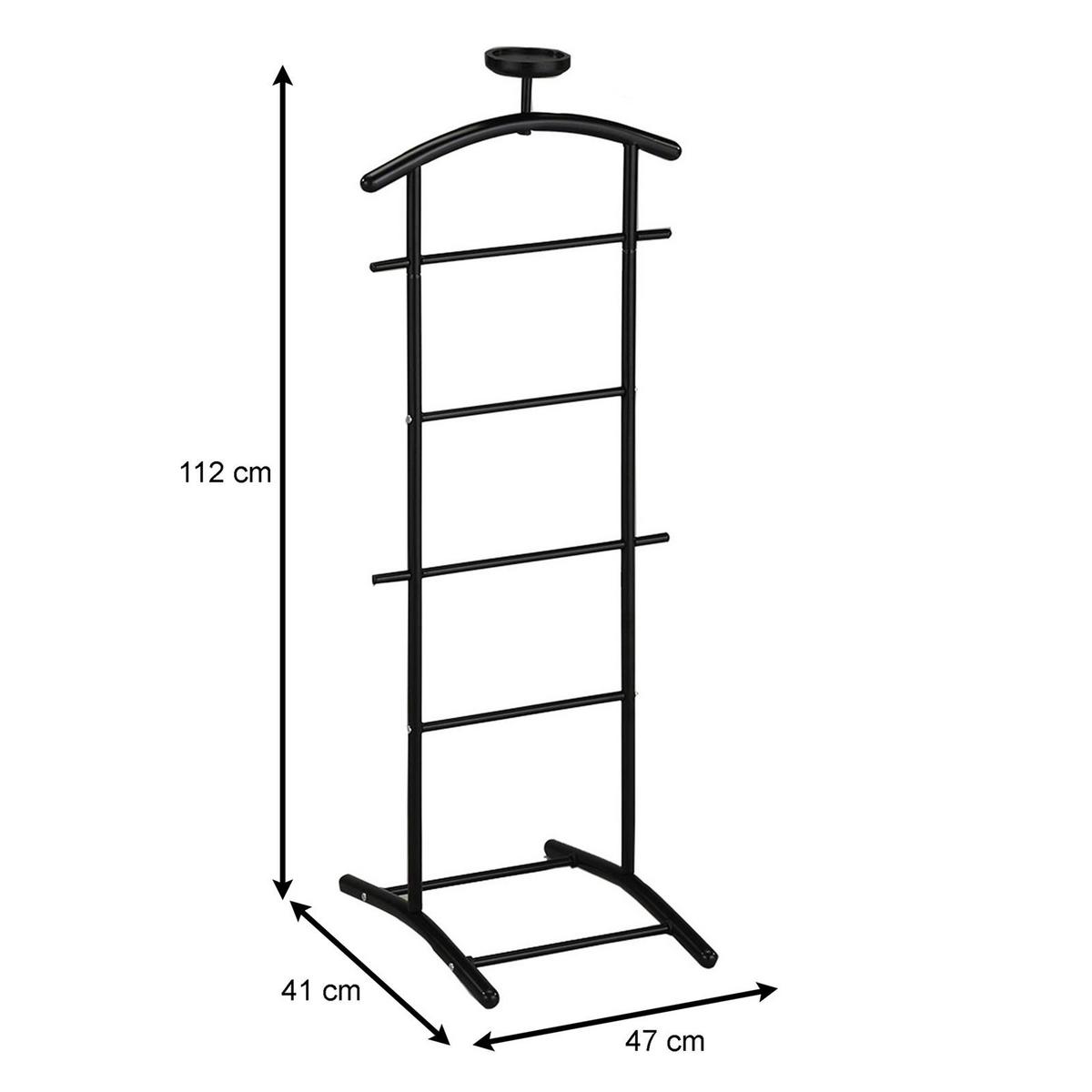 HERRENDIENER ATRIX schwarz - Schwarz, Metall (47/112/41cm) - IDIMEX