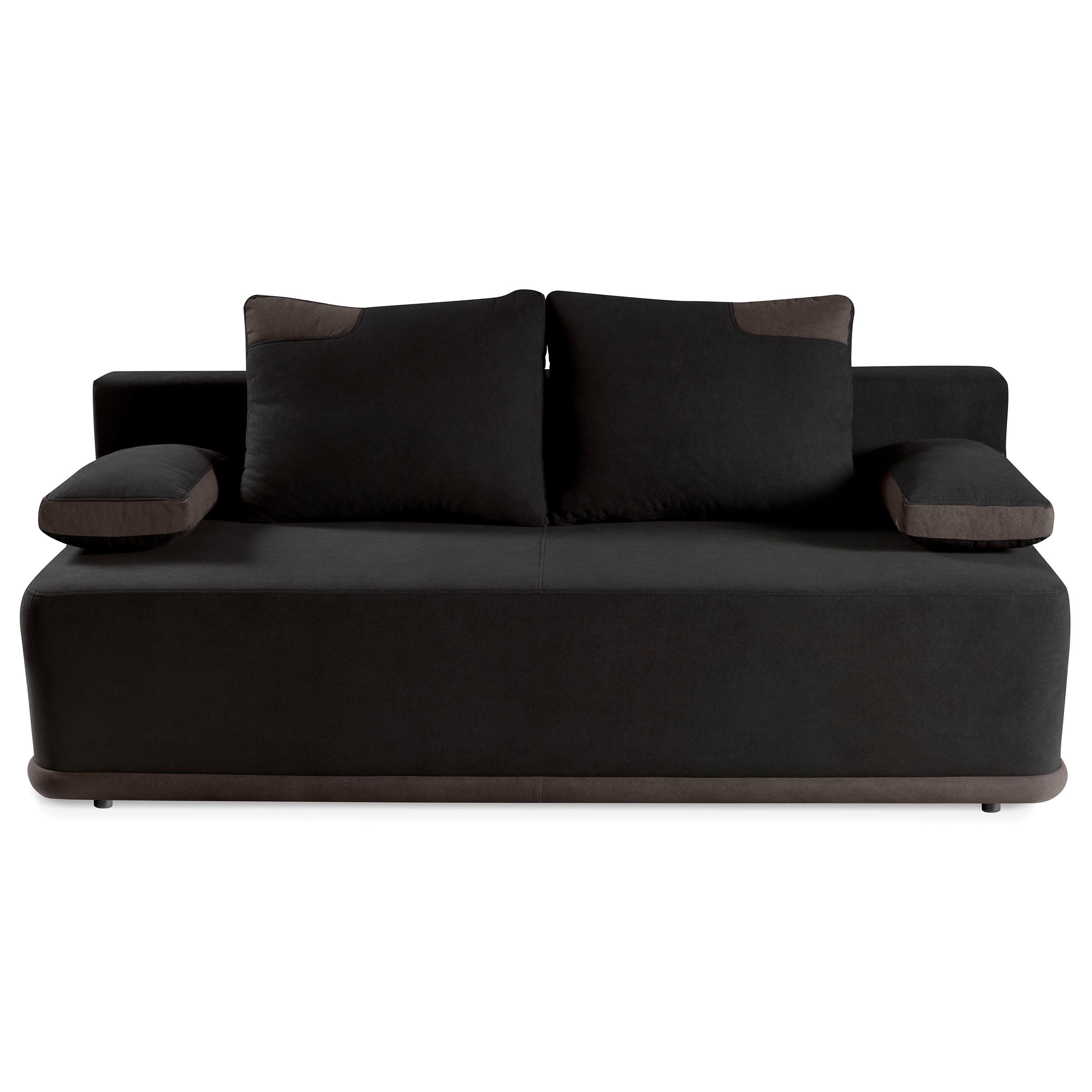 SCHLAFSOFA Bento 3-Sitzer mit Schlaffunktion, Braun - Braun, Textil (200/93/98cm) - Beautysofa