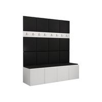 GARDEROBEN-SET Orion V - Schwarz/Weiß, Holzwerkstoff/Kunststoff (168/186/46cm) - MIRJAN24