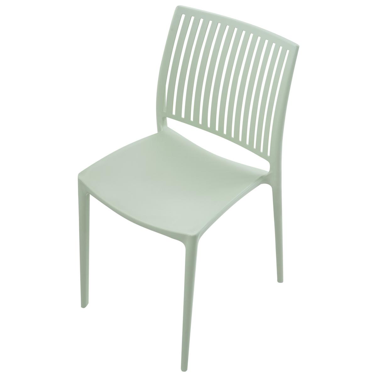 GARTENSTUHL 4er-Set Hellgrün Illumani - Hellgrün, Kunststoff (42/80/48cm) - Beliani
