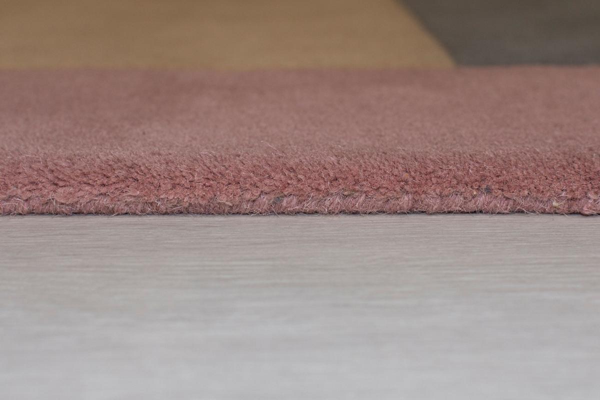 WOLLTEPPICH HALLEIN, geometrisch, Grau-Rosa, 150 x 240 cm - Rosa/Grau, Textil (240/150cm) - KADIMA DESIGN