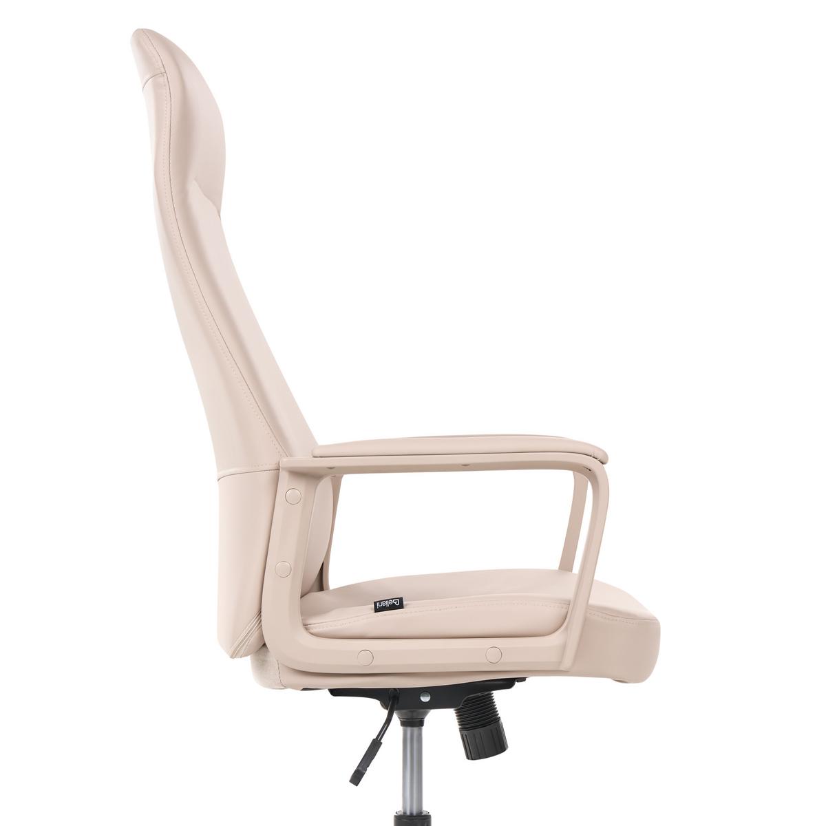 CHEFSESSEL Kunstleder Beige Ardour - Beige, Textil (68/115/68cm) - Beliani