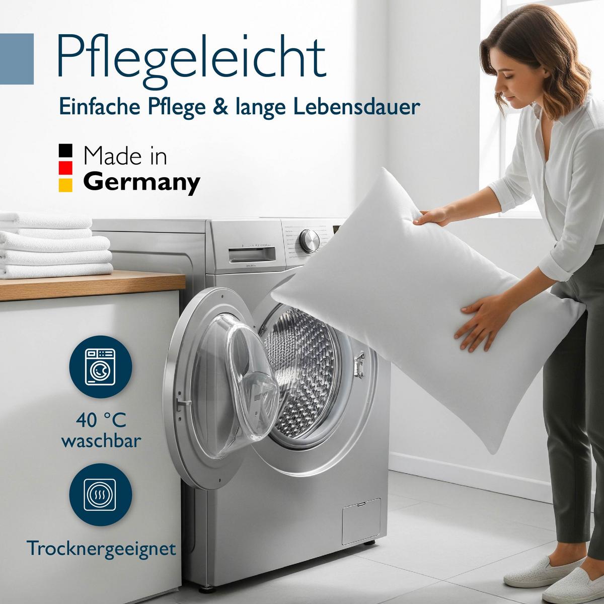 KOPFKISSEN BeauNuit FK 40x80cm Weiß - Weiß, Textil (80/40cm) - Beautissu 