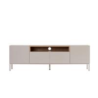 TV-MÖBEL 4 Türen, 1 Fach, Kaschmir und Holzdekor 35/50/160 cm - Beige, Holzwerkstoff (35/50/36.5cm) - Calicosy