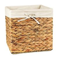 AUFBEWAHRUNGSWÜRFEL aus Wasserhyazinthen - B32x L32x H32/33cm - Apfelbaumfarben, Naturmaterialien (32/32/32cm) - Calicosy