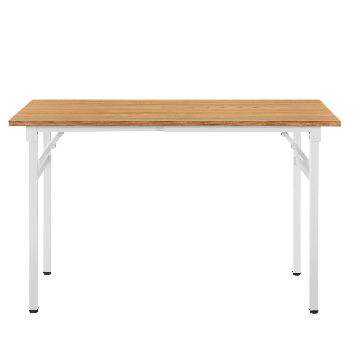 KLAPPTISCH - Buchefarben/Weiß, Holzwerkstoff/Metall (60/120/76.4cm) - [neu.haus]