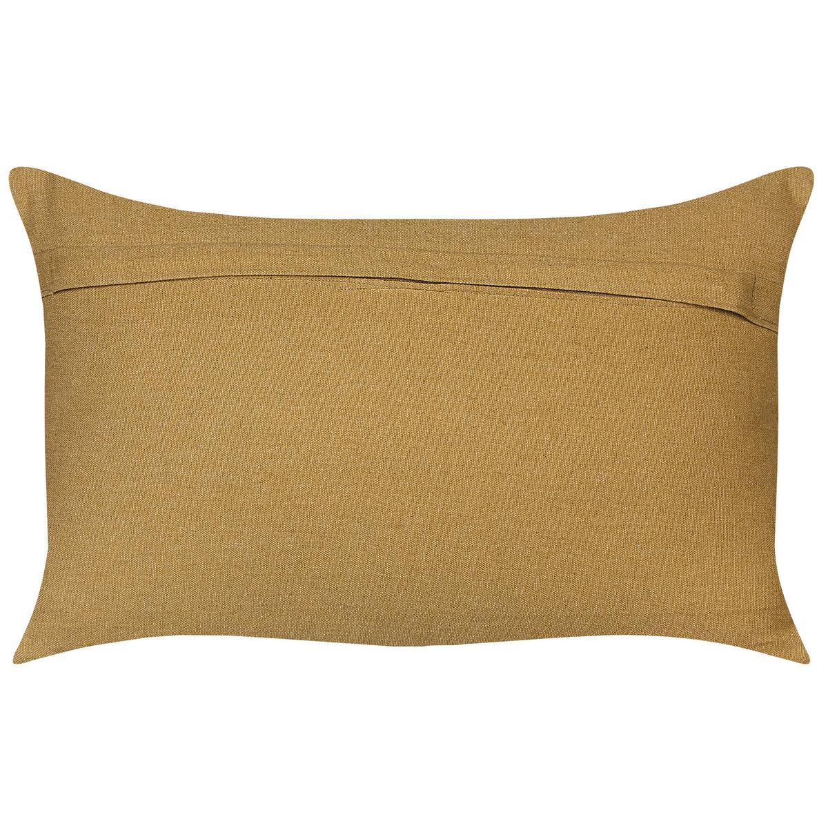 DEKOKISSEN 2er-Set Olivgrün 30/50 cm Gopi - Olivgrün, Naturmaterialien (30/50cm) - Beliani
