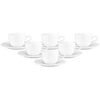 KAFFEETASSEN MIT UNTERTASSEN Nori Home weiß 240 ml 6er Set - Weiß, Keramik (16.6/8.2/16.6cm) - Seltmann Weiden