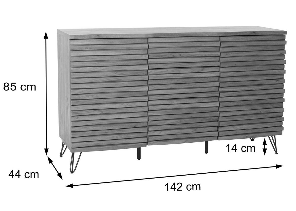 SIDEBOARD Braun - Braun, Holzwerkstoff (142/85/44cm) - MCW