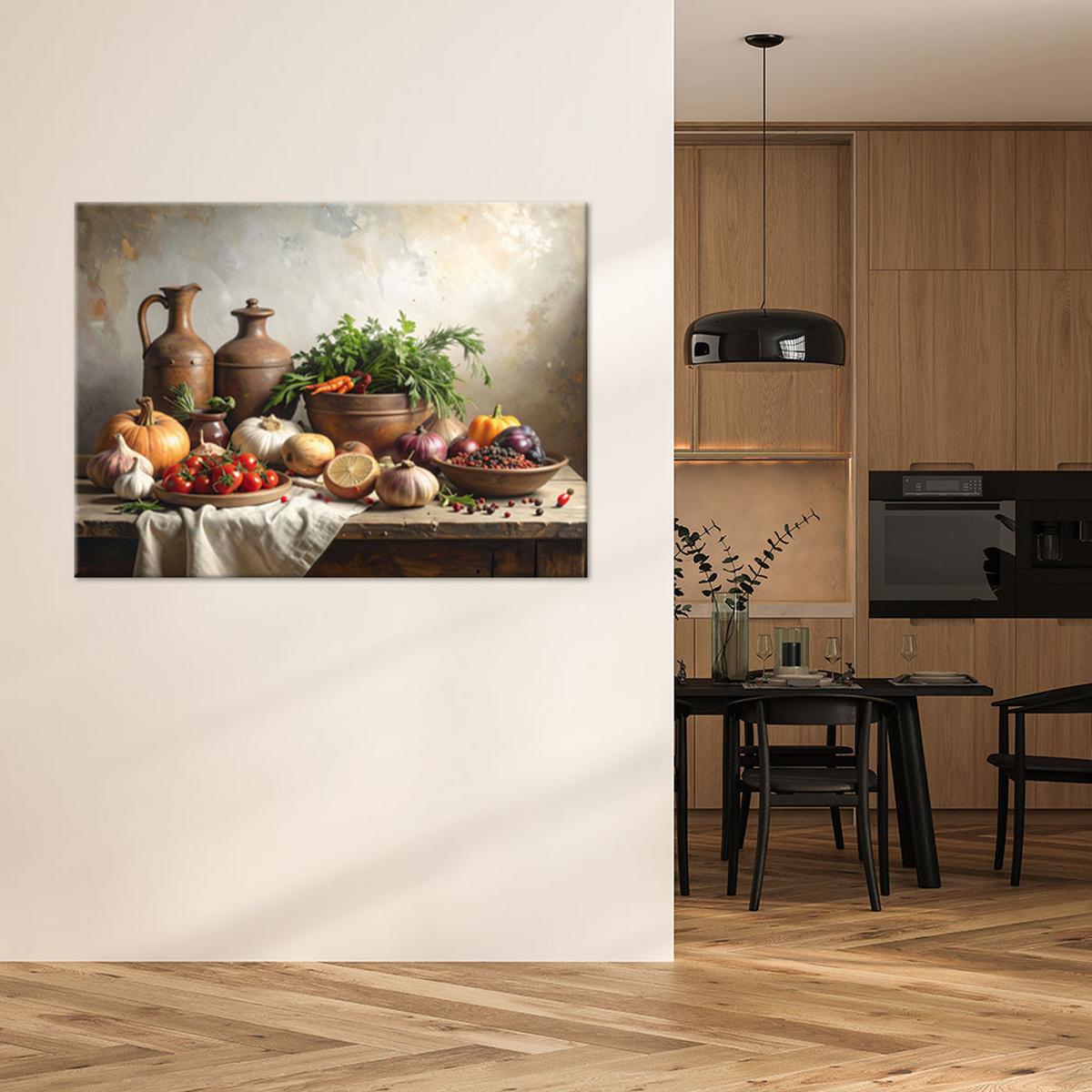 LEINWANDBILD Essen & Trinken 100x70cm - Beige, Textil (100/70cm) - Feeby