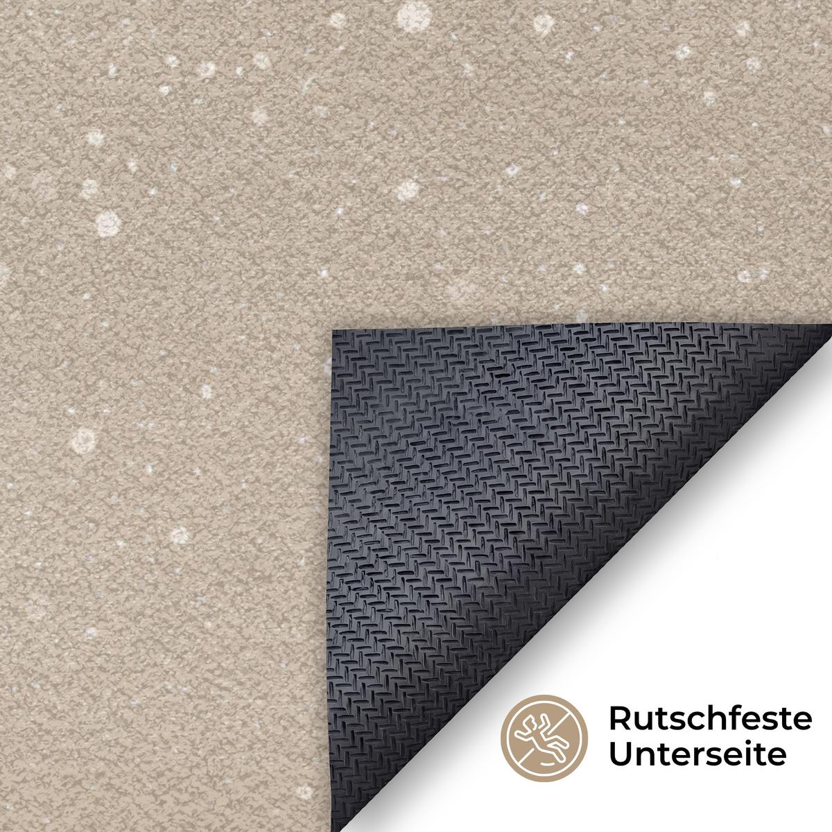 FUSSMATTE Wichtel - Weihnachten - Schnee - Zipfelmützen Türmatte 150x90 cm - Beige, Kunststoff (150/0.4cm) - MuchoWow