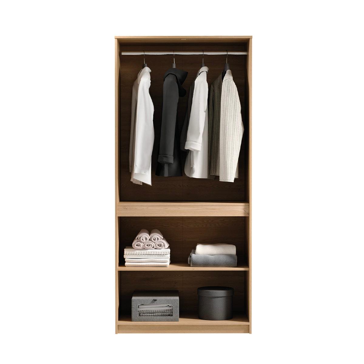 KLEIDERSCHRANK 4 Türen Beck Holz - Braun, Holzwerkstoff (90.8/197.6/52.1cm) - Petits-meubles