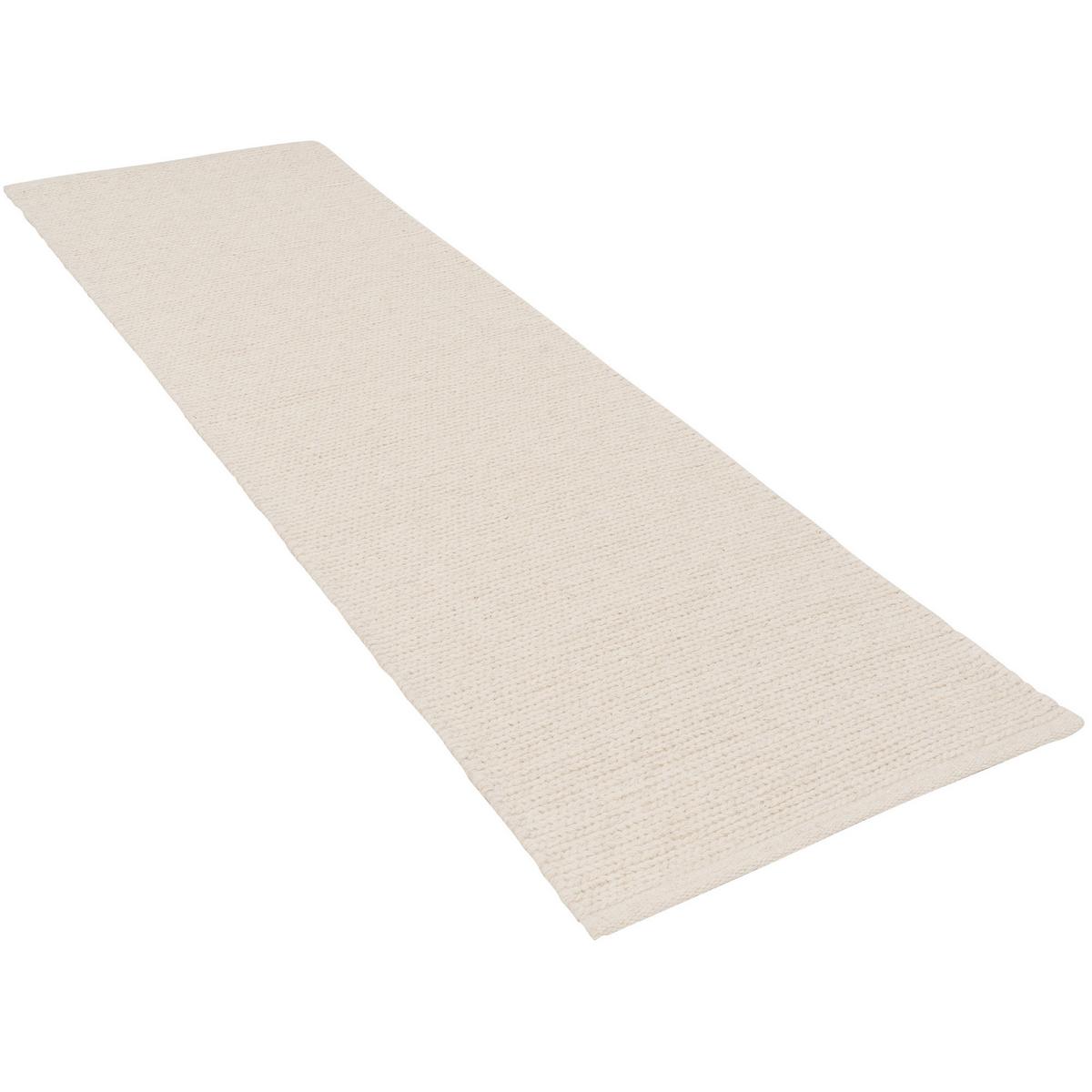 NATUR TEPPICH LÄUFER WOLLE SKARA - Creme, Naturmaterialen (70/240cm) - Pergamon