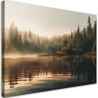 KUNSTDRUCK Grün 90/60 cm - Grün, Textil (90/60cm) - KUNSTLOFT