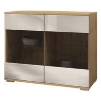 KOMMODE Bari Sandgrau Hochglanz - Sandfarben, Holzwerkstoff (92.5/75.5/35cm) - Vladon