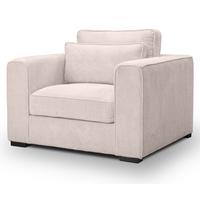 SESSEL grau-beige Cord, Loungesessel 120 cm, Wohnzimmersessel mit Wellenfederung - Beige/Schwarz, Holzwerkstoff/Kunststoff (120/92/112cm) - Inn.Furn