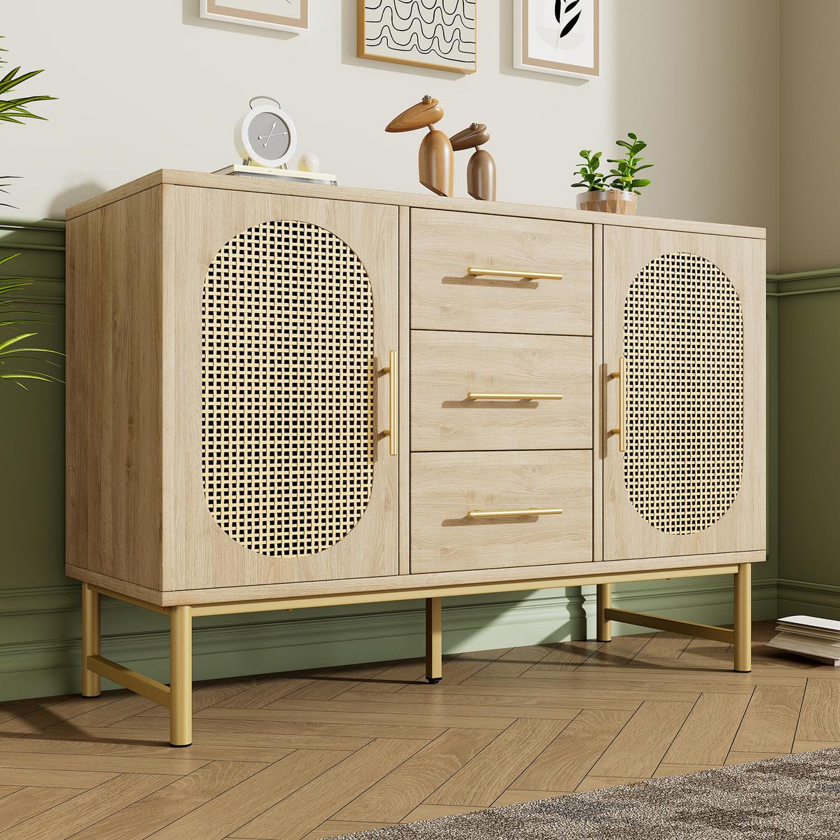SIDEBOARD Braun 120/40/74 cm - Braun, Holzwerkstoff/Metall (40/74/120cm) - Urban Meuble
