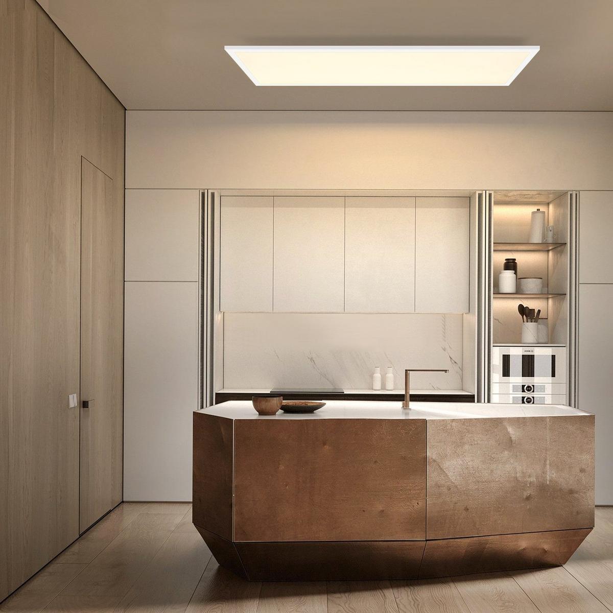 LED DECKENLEUCHTE Flores 80/30/1 - Weiß, Metall (80/30/1cm) - Nettlife