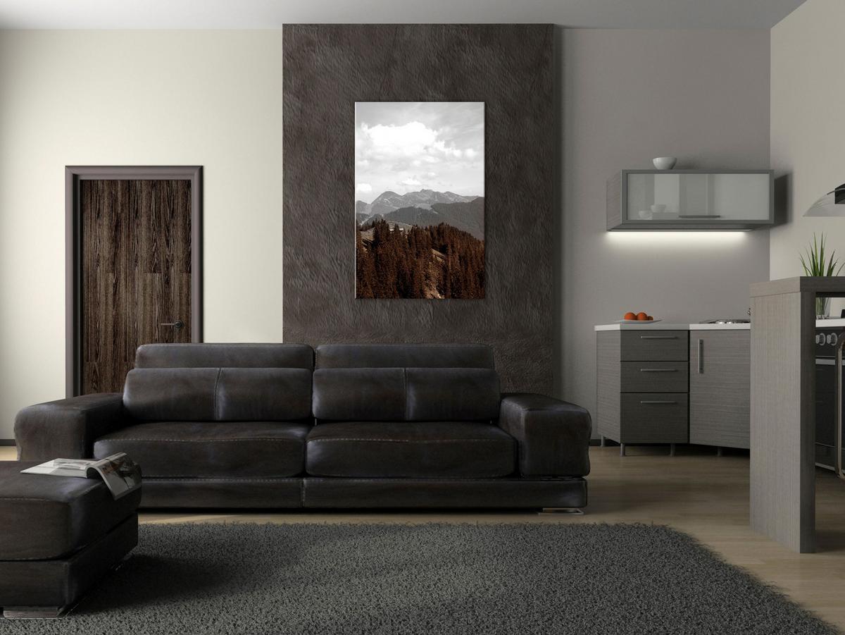 KUNSTDRUCK Schwarz-Weiß 40/60 cm - Schwarz/Braun, Textil (40/60cm) - KUNSTLOFT