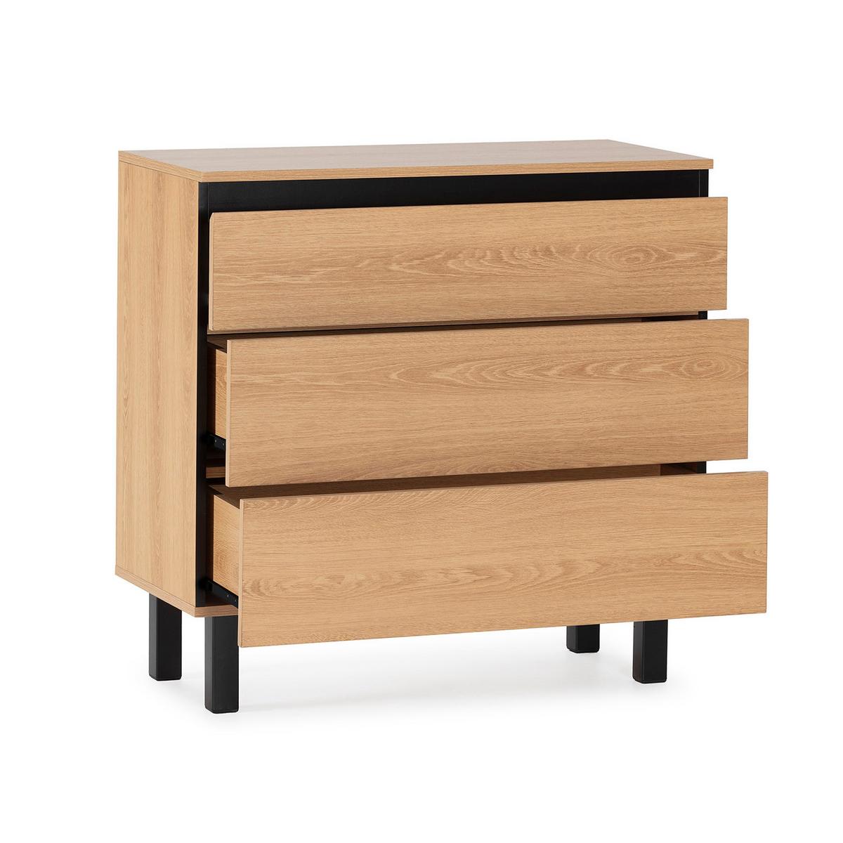 KOMMODE Molina 80/40/80 eichefarben - Honigeiche, Holzwerkstoff (80/80/40cm)