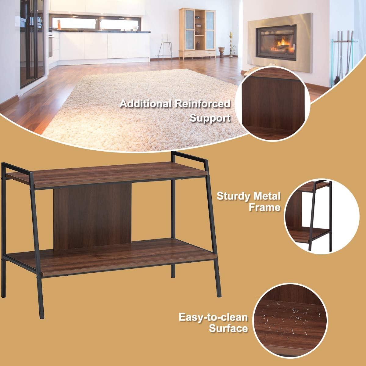 TV-REGAL Braun - Braun, Holz (89/60/43cm) - COSTWAY
