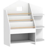 KINDERBÜCHERREGAL MDF Kiefernholz Weiß - Weiß, Holzwerkstoff (30/79.7/80cm) - AIYAPLAY