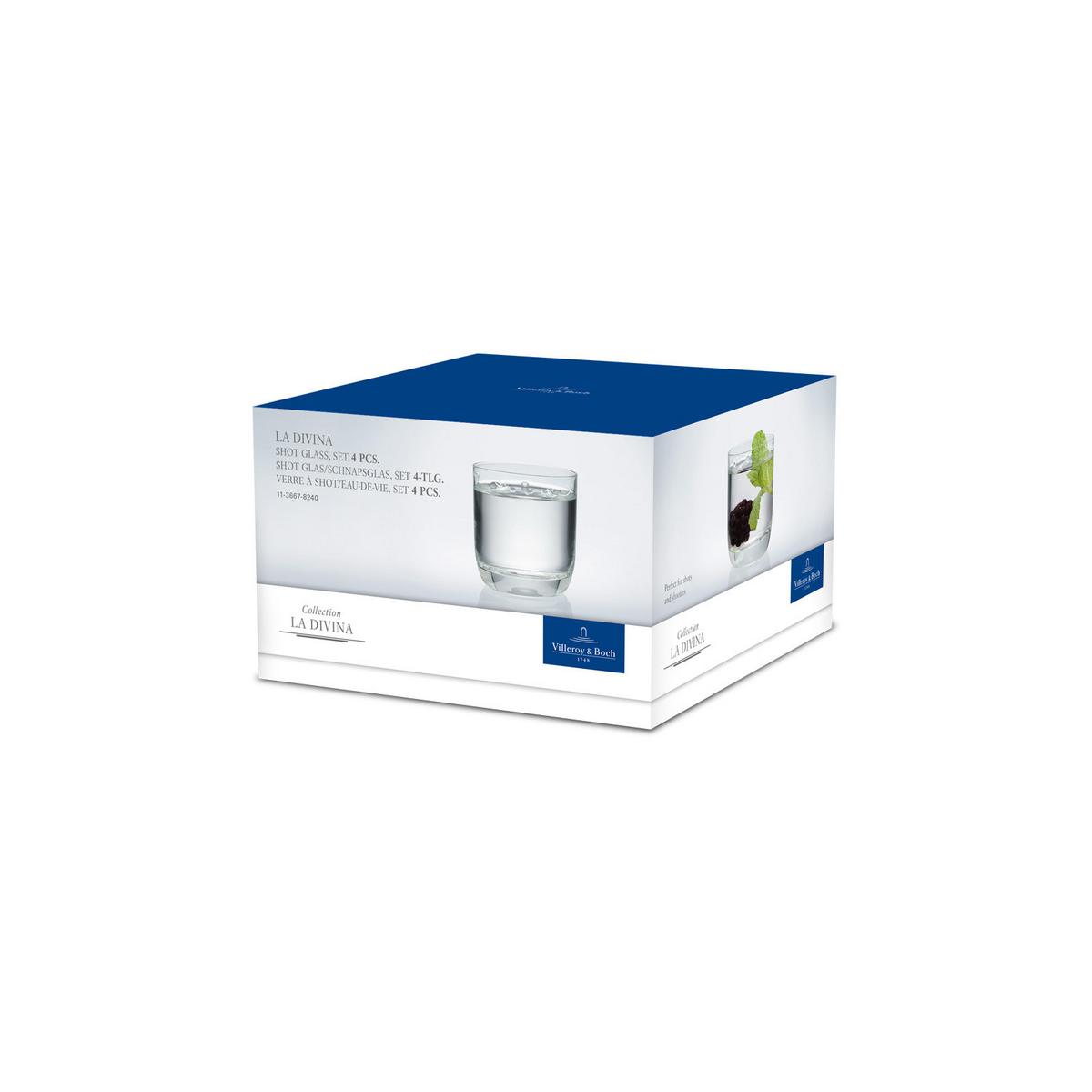 SHOTGLÄSER La Divina transparent 40 ml 4er Set - Transparent, Glas (0.04L) - Villeroy & Boch