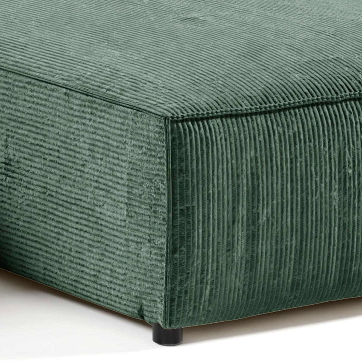 ECKSOFA Isaac 4 Sitzplätze Tannengrün - Grün, Holzwerkstoff (294/185cm) - Petits-meubles