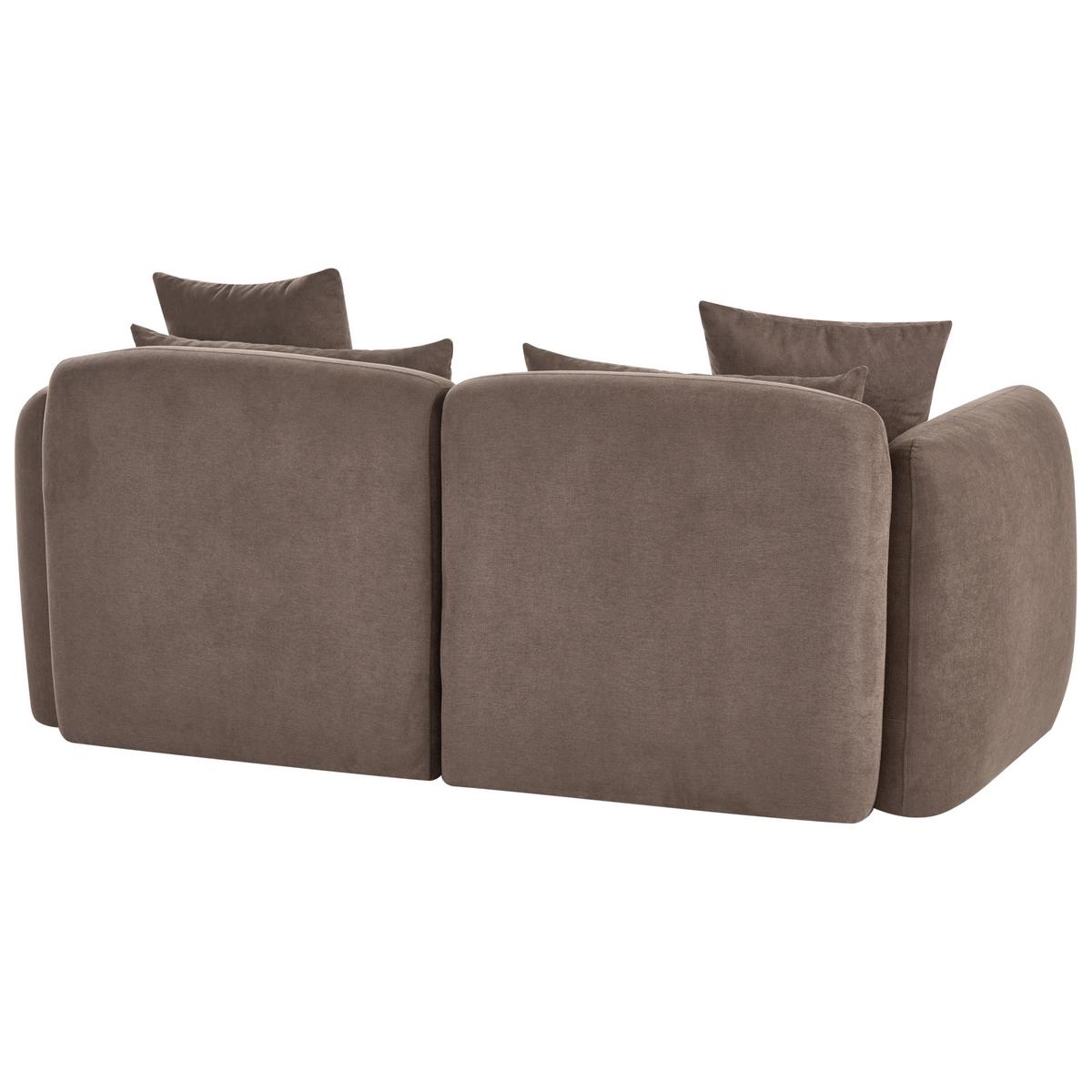 3-SITZER-SOFA Stoff Braun Ekenes - Braun, Textil (182/72/90cm) - Beliani
