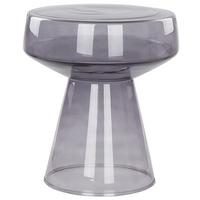 BEISTELLTISCH Rauchglas grau rund 37 cm Laguna - Grau, Glas (37/37/43cm) - Beliani