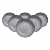 SUPPENTELLER Sendai Wirbel grau ø 20 cm 6er Set - Grau, Keramik (20cm) - Ritzenhoff Breker