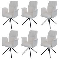 ESSZIMMERSTUHL Cremeweiß 6er-Set - Creme/Weiß, Textil (70/94/60cm) - MCW