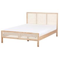 BETT mit Lattenrost 140/200 cm Kiefernholz Hellbraun Salernas - Hellbraun, Holz (140/200cm) - Beliani