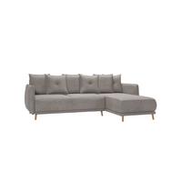 ECKSOFA Chroma Dunkelbeige Luxusmicrofaser - Beige/Braun, Holz/Textil (238/170cm) - S-Style Möbel
