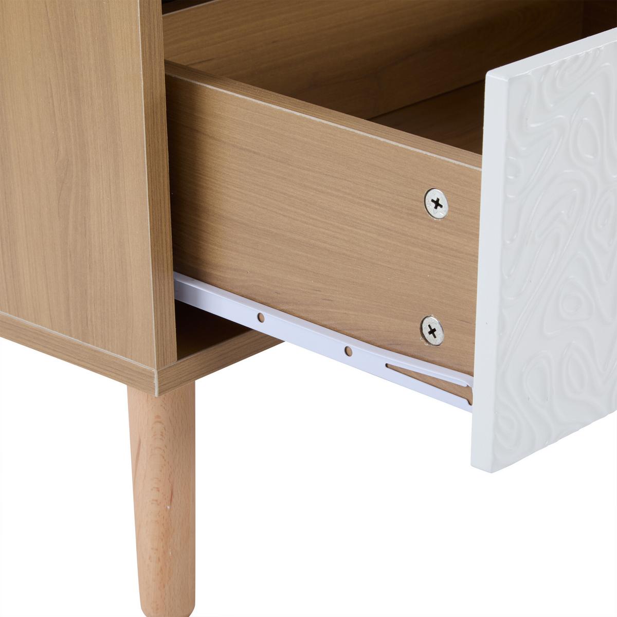 TV-MÖBEL Heller Holzoptik 150/35/39 cm - Grau, Holzwerkstoff (35/39/150cm) - Urban Meuble