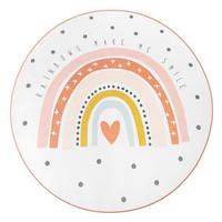 KINDERTEPPICH Waschbar, mit Regenbogen-Motiv, Creme, Ø 150 cm - Creme, Textil (150/150cm) - KADIMA DESIGN