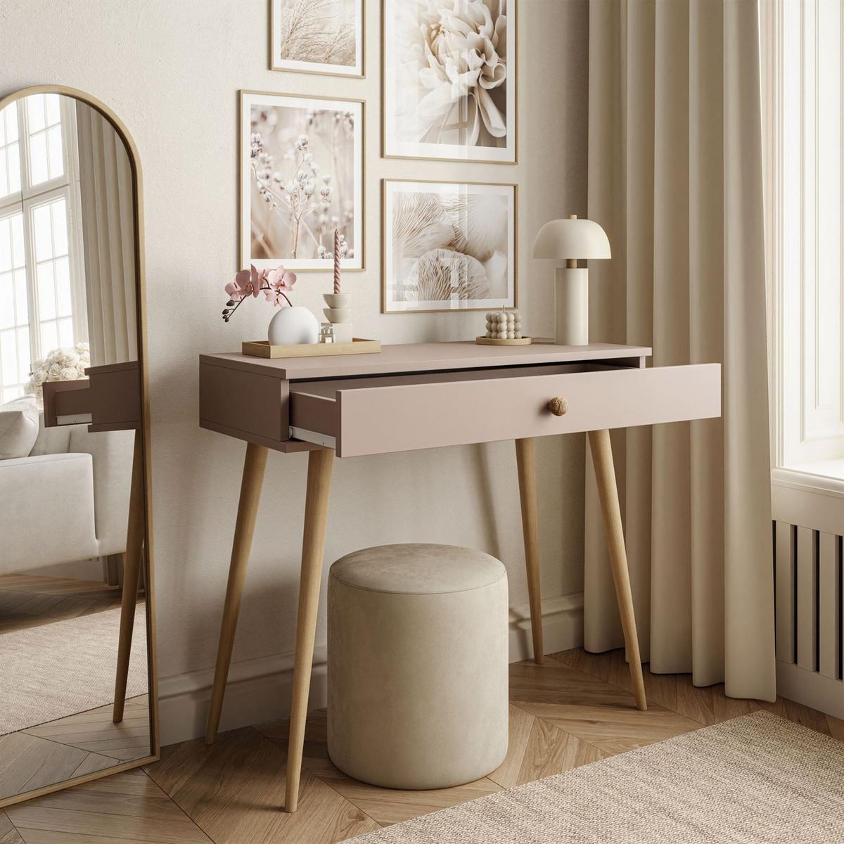 KONSOLE mit Schublade HARMONY Macchiato - Cappuccino, Holzwerkstoff (90/80/39cm) - Lookway