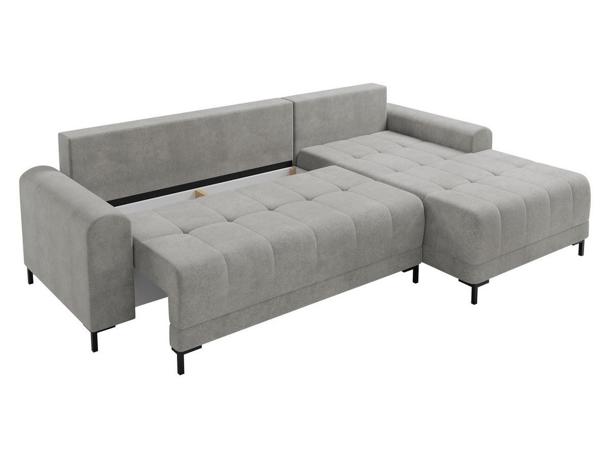 ECKSOFA Aris L, Seite: Rechts - Schwarz/Naturfarben, Holz/Textil (258/168cm) - MIRJAN24