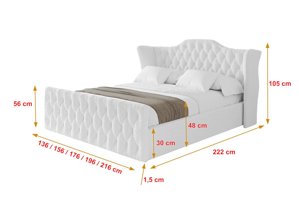POLSTERBETT mit Bettkasten, Fußteil und Lattenrost, Boxbett mit Matratze H3/H4 - ZORAN-Z 120x200 Weiß - Weiß, Holzwerkstoff/Textil (120/200cm) - ALTDECOR
