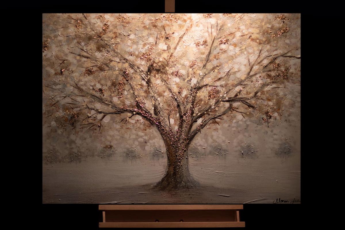 ACRYLBILD HANDGEMALT 100/75 cm - Braun, Holz/Textil (100/75cm) - KUNSTLOFT