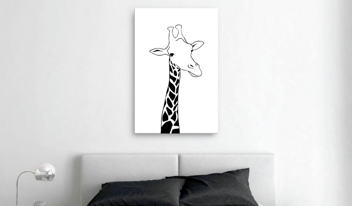 KUNSTDRUCK Schwarz-Weiß 80/120 cm - Schwarz, Textil (80/120cm) - KUNSTLOFT