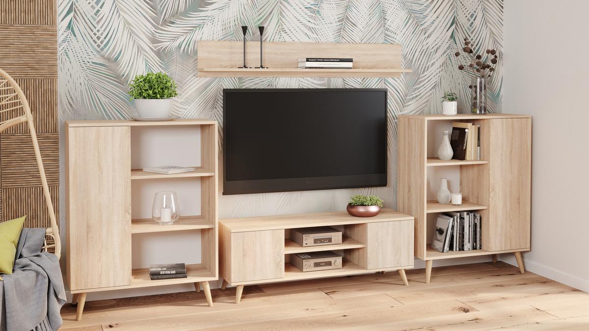 BÜCHERREGAL Fondi - Eichefarben, Holzwerkstoff (90/116/40cm) - RAUMHIRSCH FURNITURE