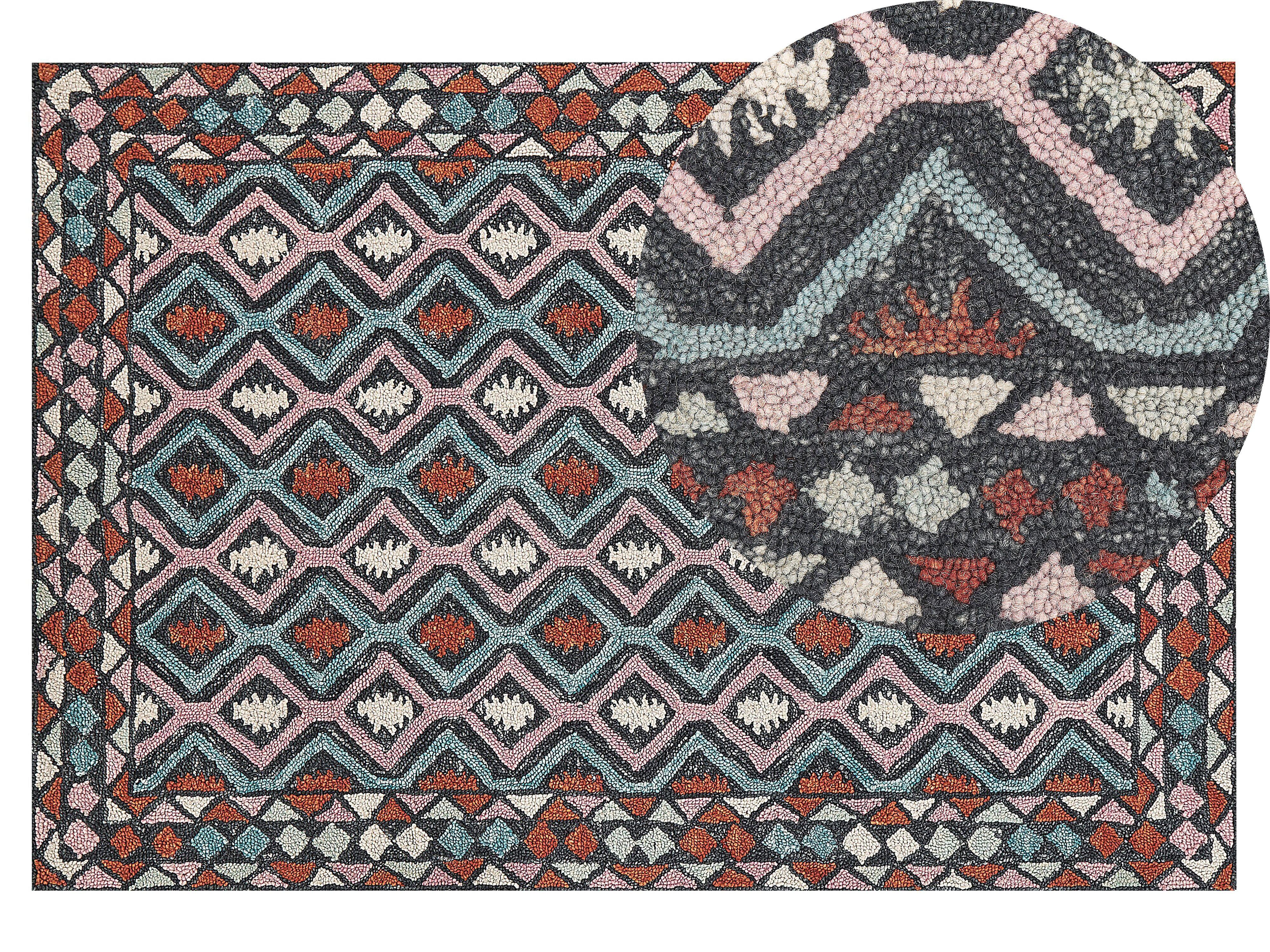 KURZFLOR-TEPPICH Haymana 200/140 cm - Multicolor, Textil (140/200cm) - Beliani
