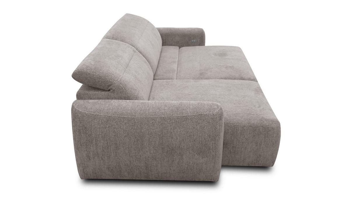 ECKSOFA NERO 4-Sitzer, dunkelbeige - Beige/Schwarz, Holz/Textil (272/81/159cm) - Wozimo