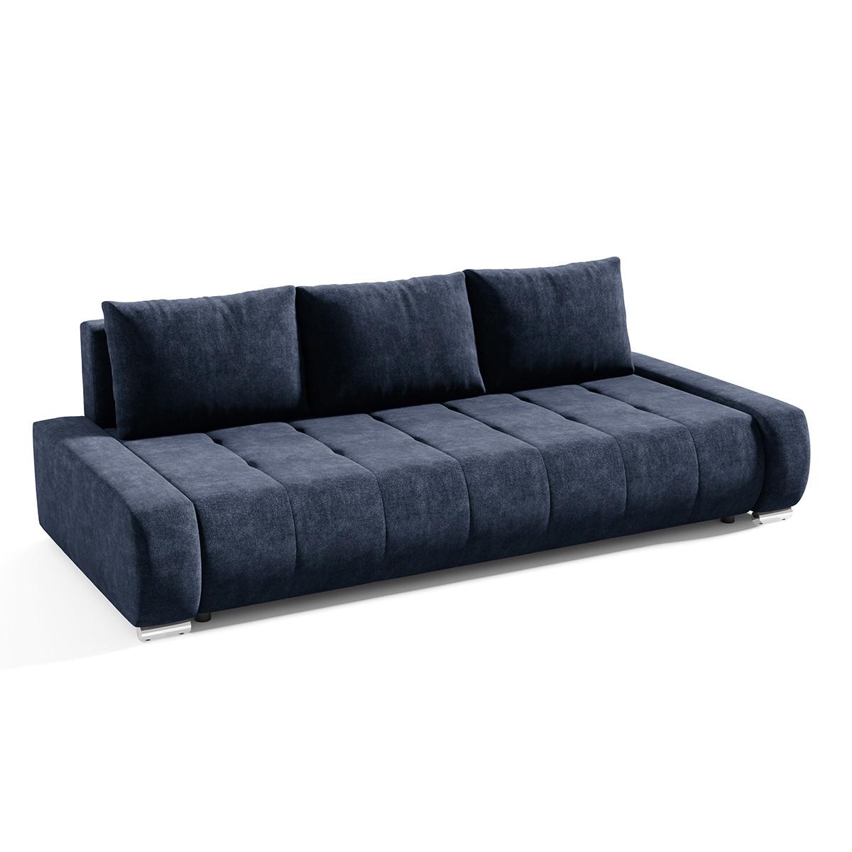 SCHLAFSOFA Jonas 3 Sitzplätze Marineblau - Dunkelblau, Holzwerkstoff (240/85/110cm) - Petits-meubles